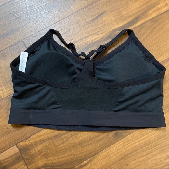 NIKE 🏃‍♀️ LK NW BLACK/WHITE RAZORBACK “INDY PLUS” DRI-FIT PADDED SPORT BRA 1X - Picture 6 of 8